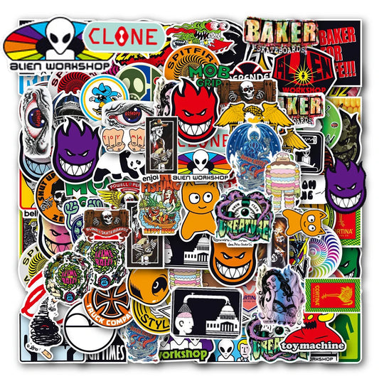 SS1048 Cool Graffiti Laptop Motorcycle Stationery Decoration Sticker Pack Bomb