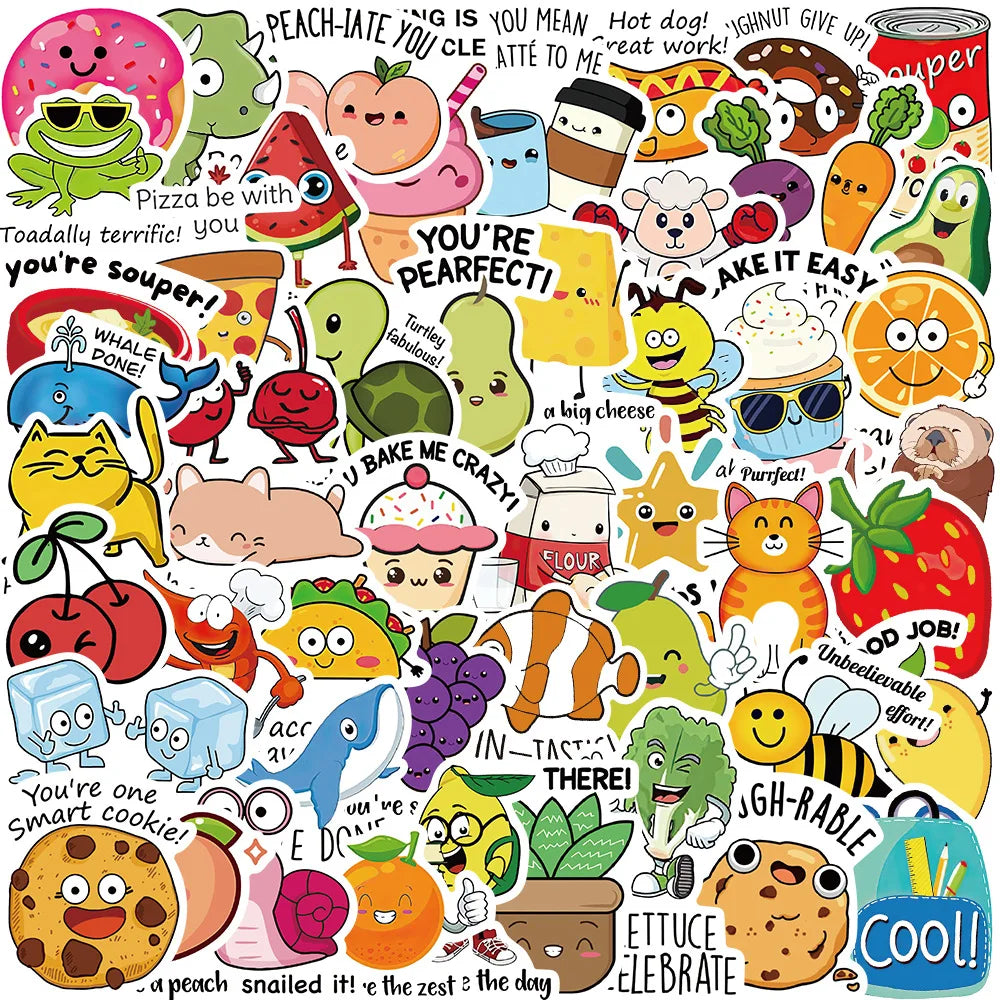 SS1006 Cute Smile Stickers Cartoon Motivational Stickers School Teacher Kids Student Stationery Stickers Kids Toys