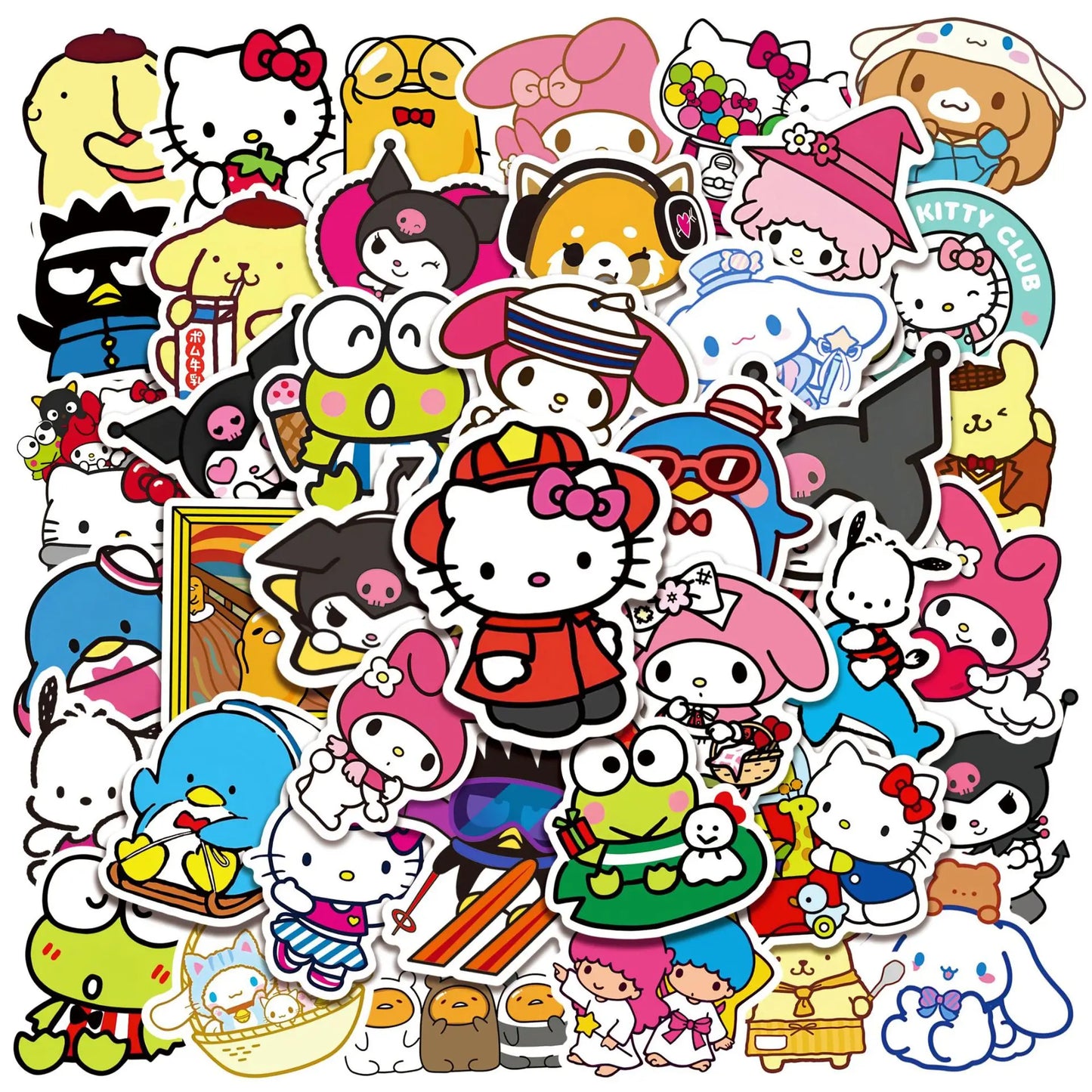 Sanrio Cartoon Kawaii My Melody Kuromi Stickers for Scrapbooking Laptop Suitcase Waterproof Sticker Decal Kid Toy SS1014