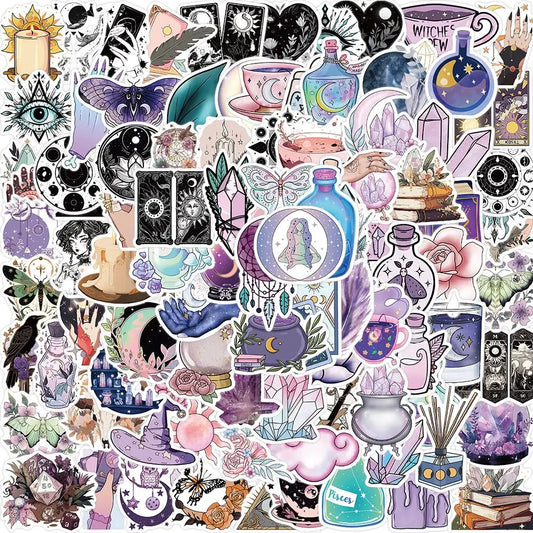 SS1053 Witchy Magic Girls Stickers For Party Gift Skateboard Motorcycle Scrapbooking Laptop Suitcase Toys