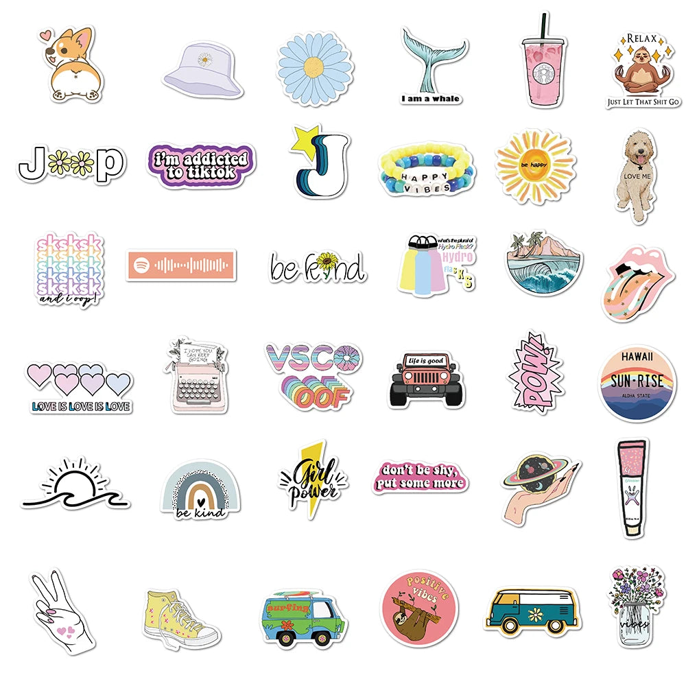 Vibrant Cute Cartoon Stickers Pack Set SS1032