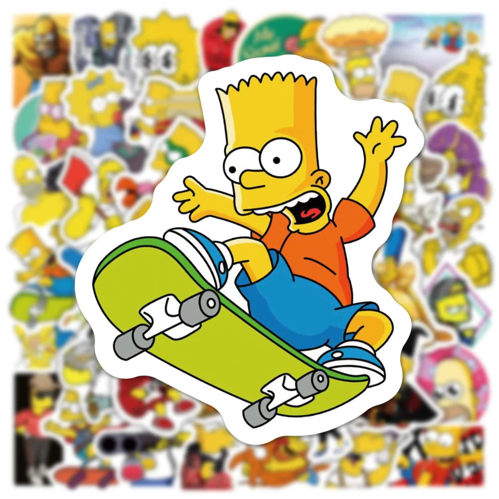 Vibrant Cartoon Stickers for Laptops, Skateboards, and More SS1030