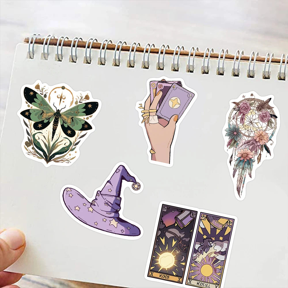 SS1053 Witchy Magic Girls Stickers For Party Gift Skateboard Motorcycle Scrapbooking Laptop Suitcase Toys