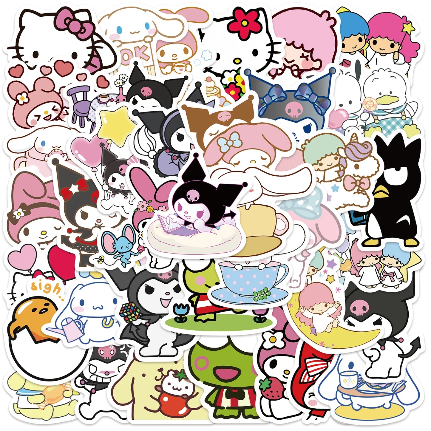 Sanrio Stickers Cute Cinnamoroll Kuromi My Melody Sticker For Laptop Girls SS1015