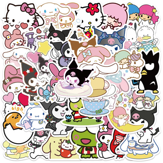 Sanrio Stickers Cute Cinnamoroll Kuromi My Melody Sticker For Laptop Girls SS1015