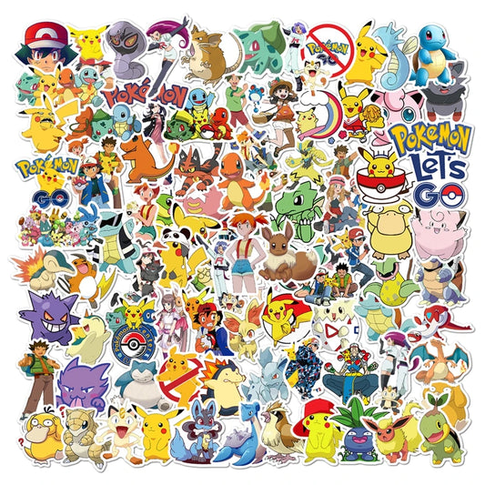 Pokemon Cartoon Stickers DIY Laptop Skateboard Kids Cool Sticker Anime Decal Toys SS1013