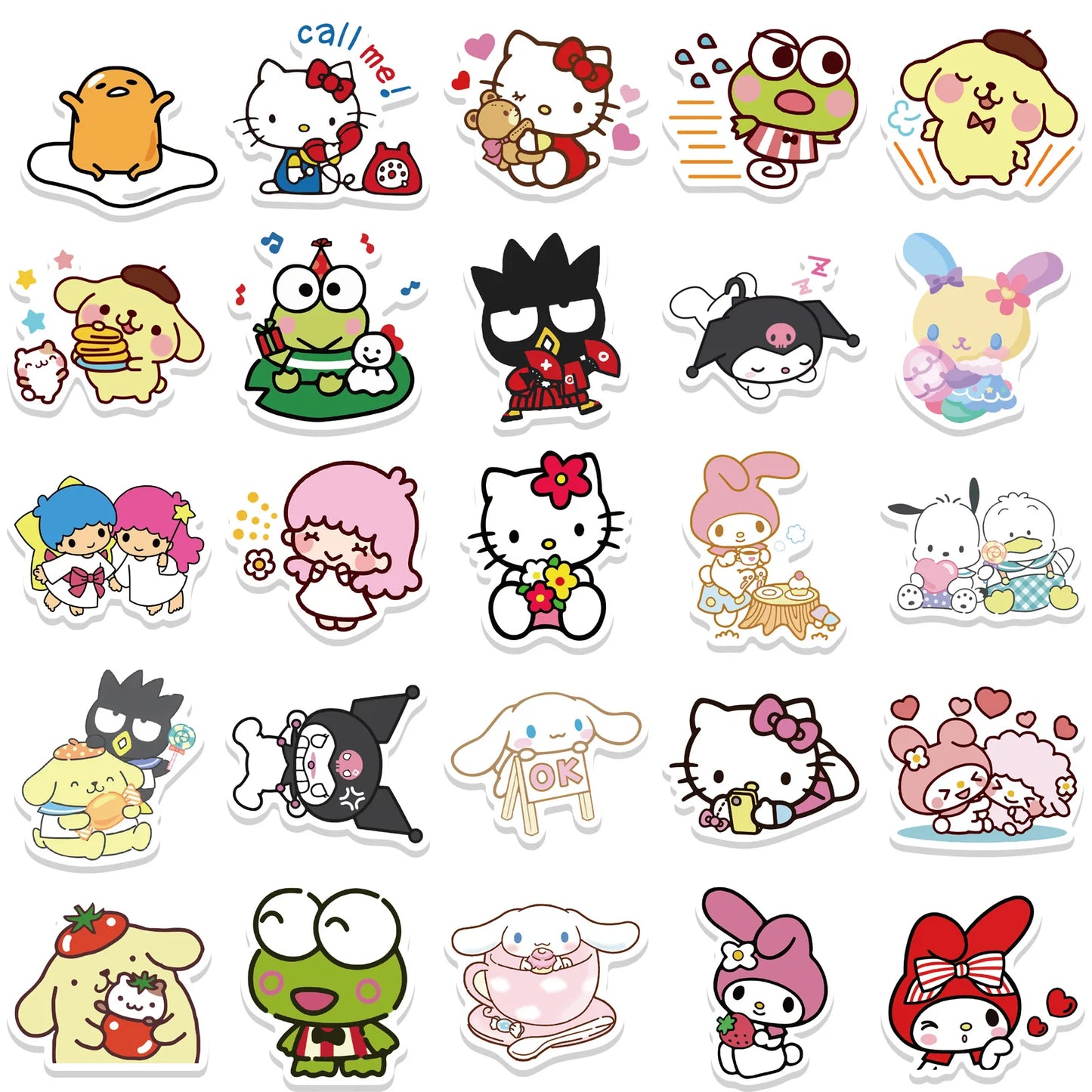 Sanrio Stickers Cute Cinnamoroll Kuromi My Melody Sticker For Laptop Girls SS1015