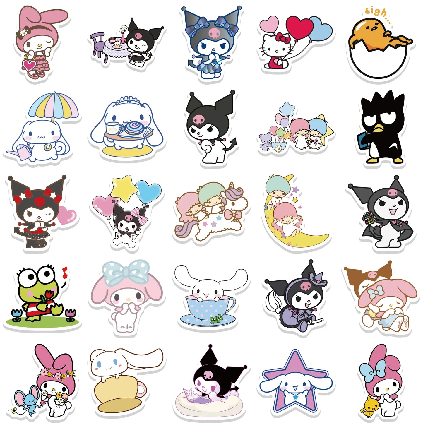 Sanrio Stickers Cute Cinnamoroll Kuromi My Melody Sticker For Laptop Girls SS1015